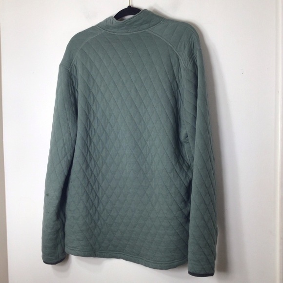 J Crew pullover quilted fleece women green large - Picture 9 of 11